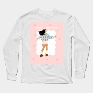 Positive Quote Music Girl Cloud Long Sleeve T-Shirt